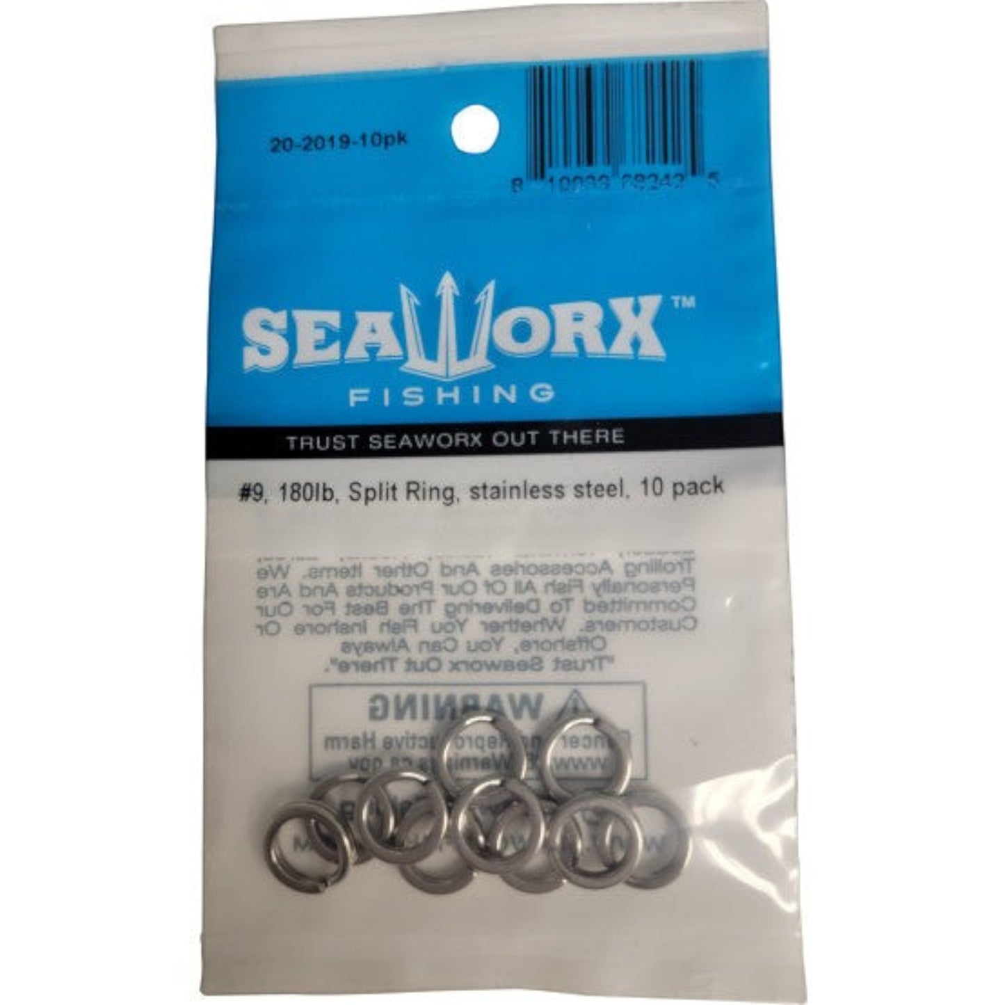 SeaWorx Stainless Steel Split Ring 10pk - Dogfish Tackle & Marine
