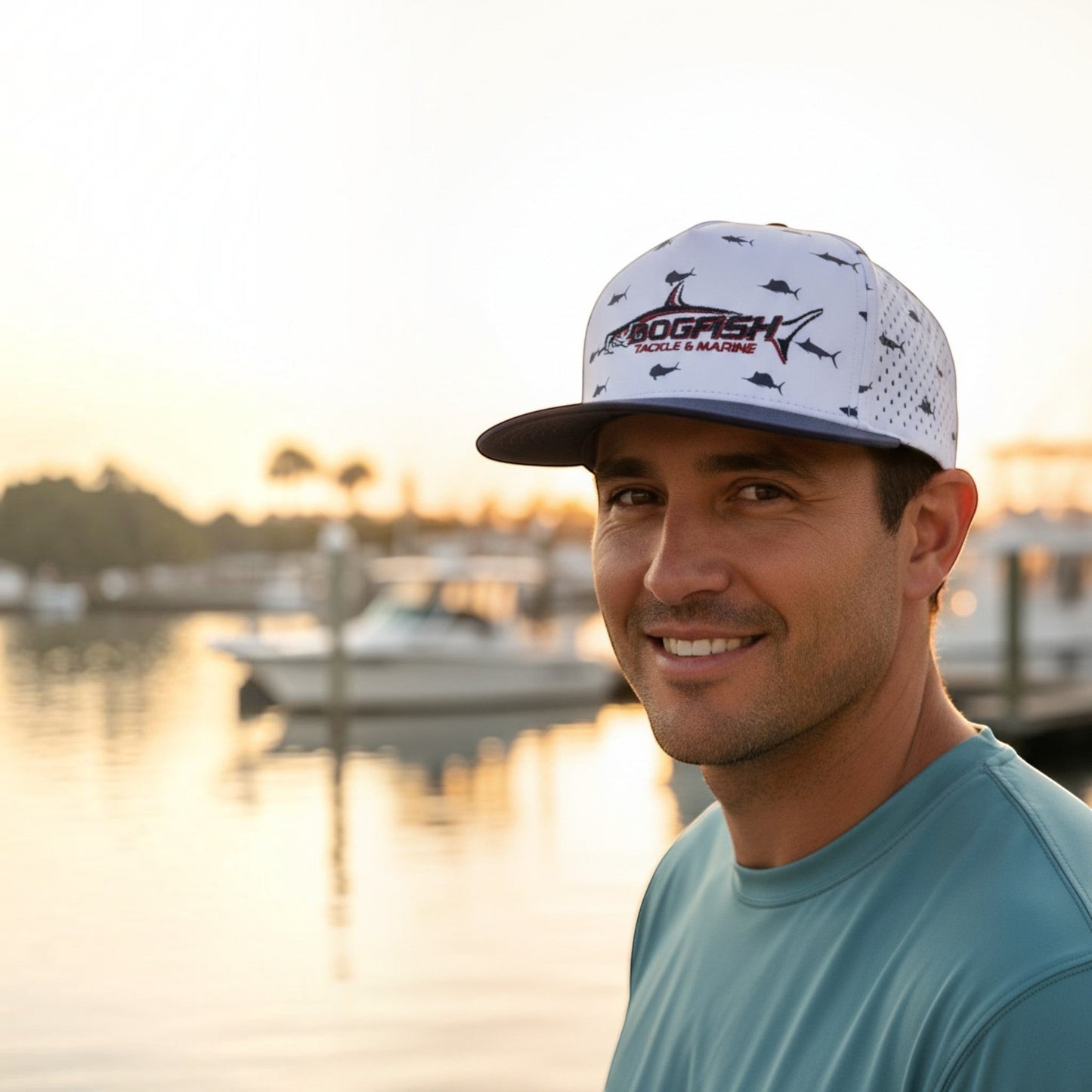 Dogfish Pelagic 5 Panel Performance Hat - Dogfish Tackle & Marine
