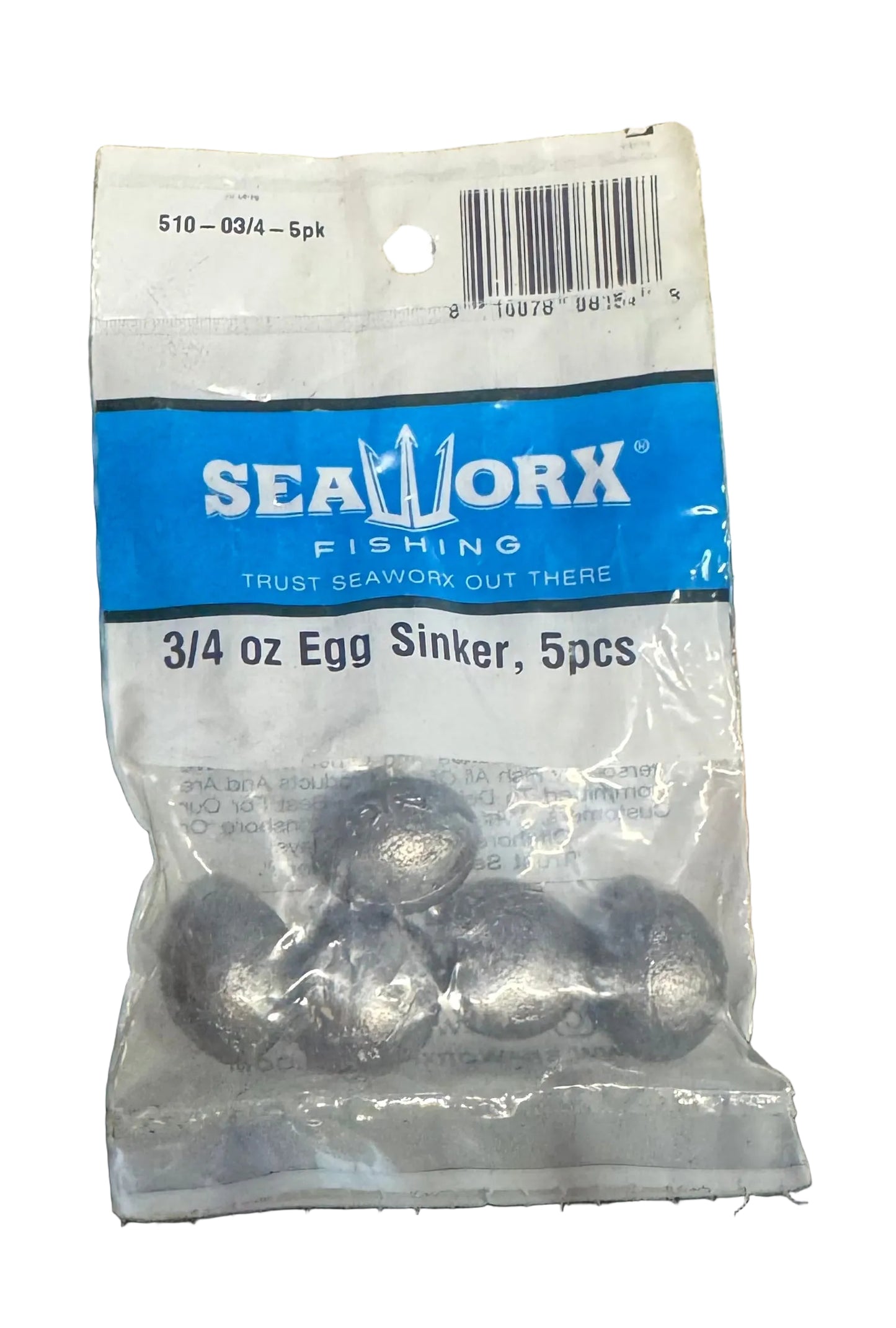 Seaworx Egg Sinker Fishing Weights Pre Packaged