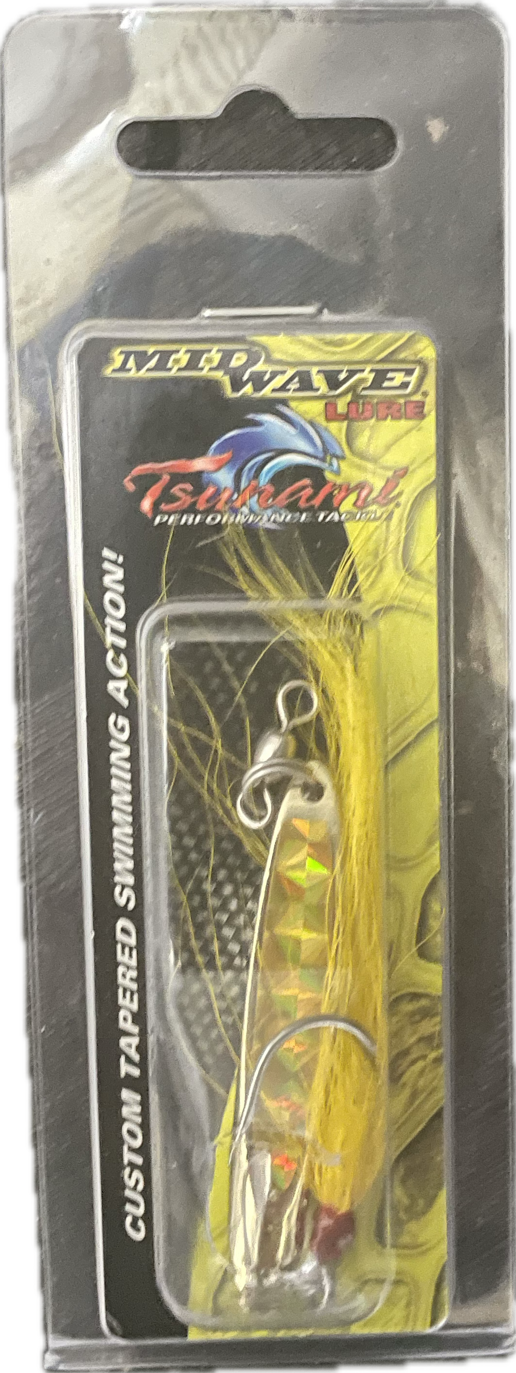 Tsunami Midwave Single Bucktail Jig Gold with Gold Prism 1/2 oz