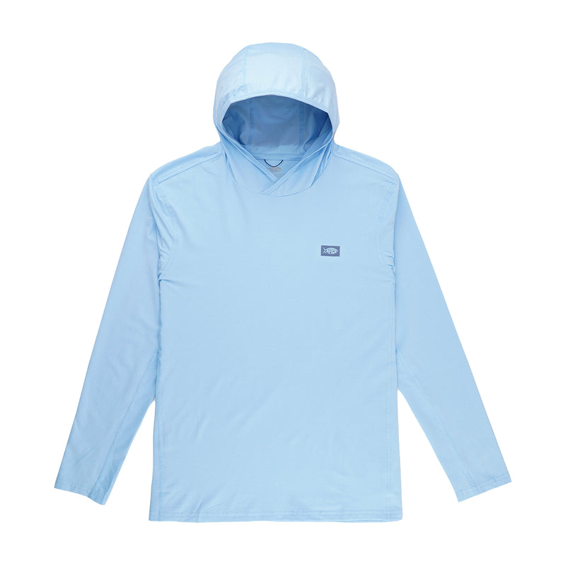 Air O Mesh Hooded Fishing Shirt | AFTCO / Airy Blue Heather / M