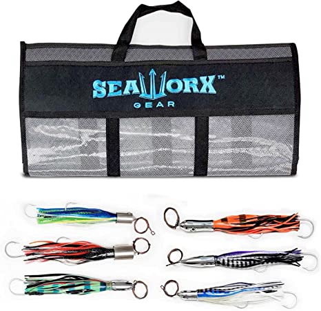 Stainless Wahoo Trolling Lure Kit with Weight