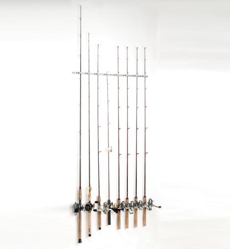 Single Fishing Rod Hanger Clamp Wall Mounted Pole Holder Bracket Rack Van