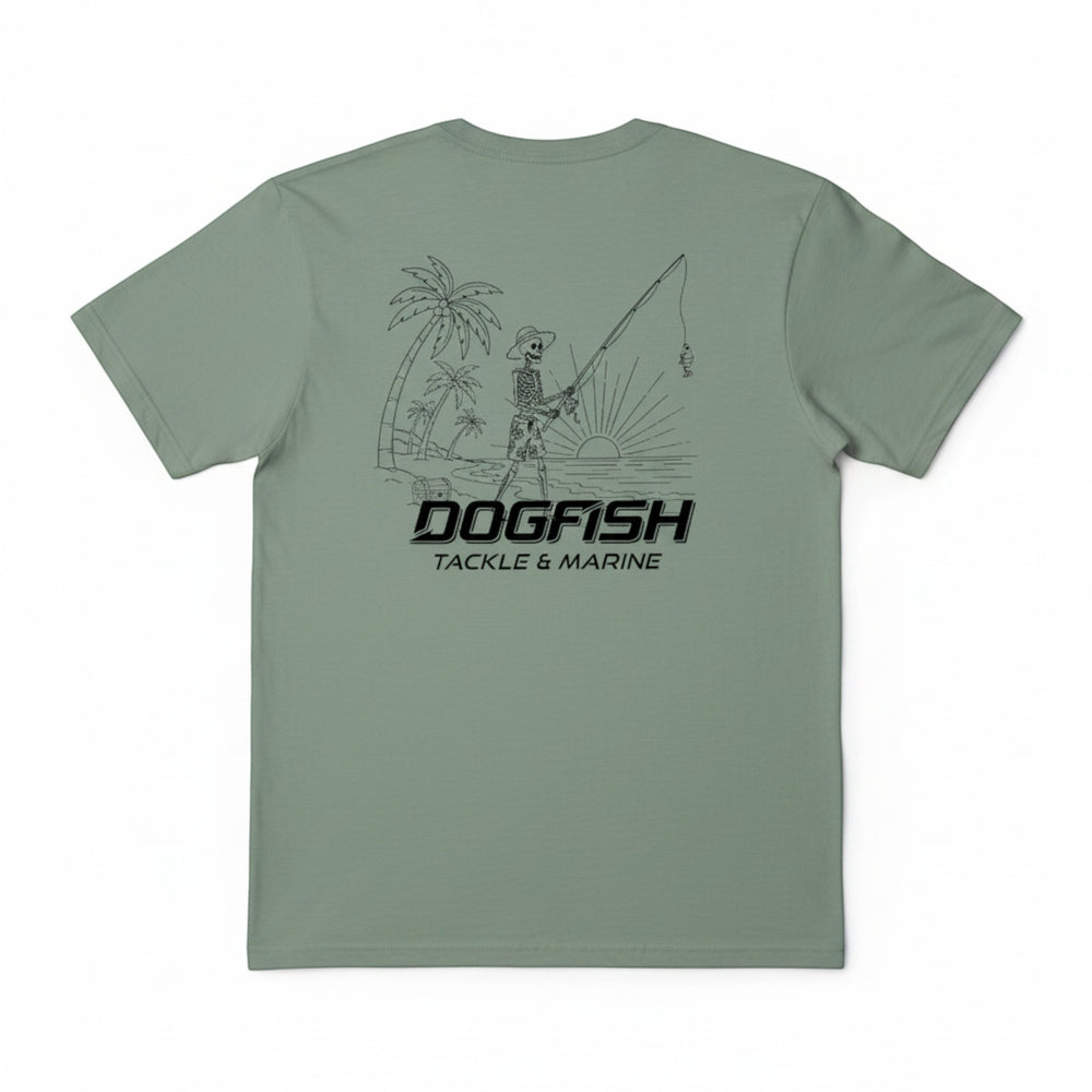 Dogfish Short Sleeve T-Shirt Life Is A Beach Logo