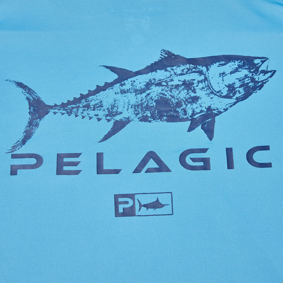 Pelagic Aquatek Gyotaku Hooded Fishing Shirt - Dogfish Tackle & Marine