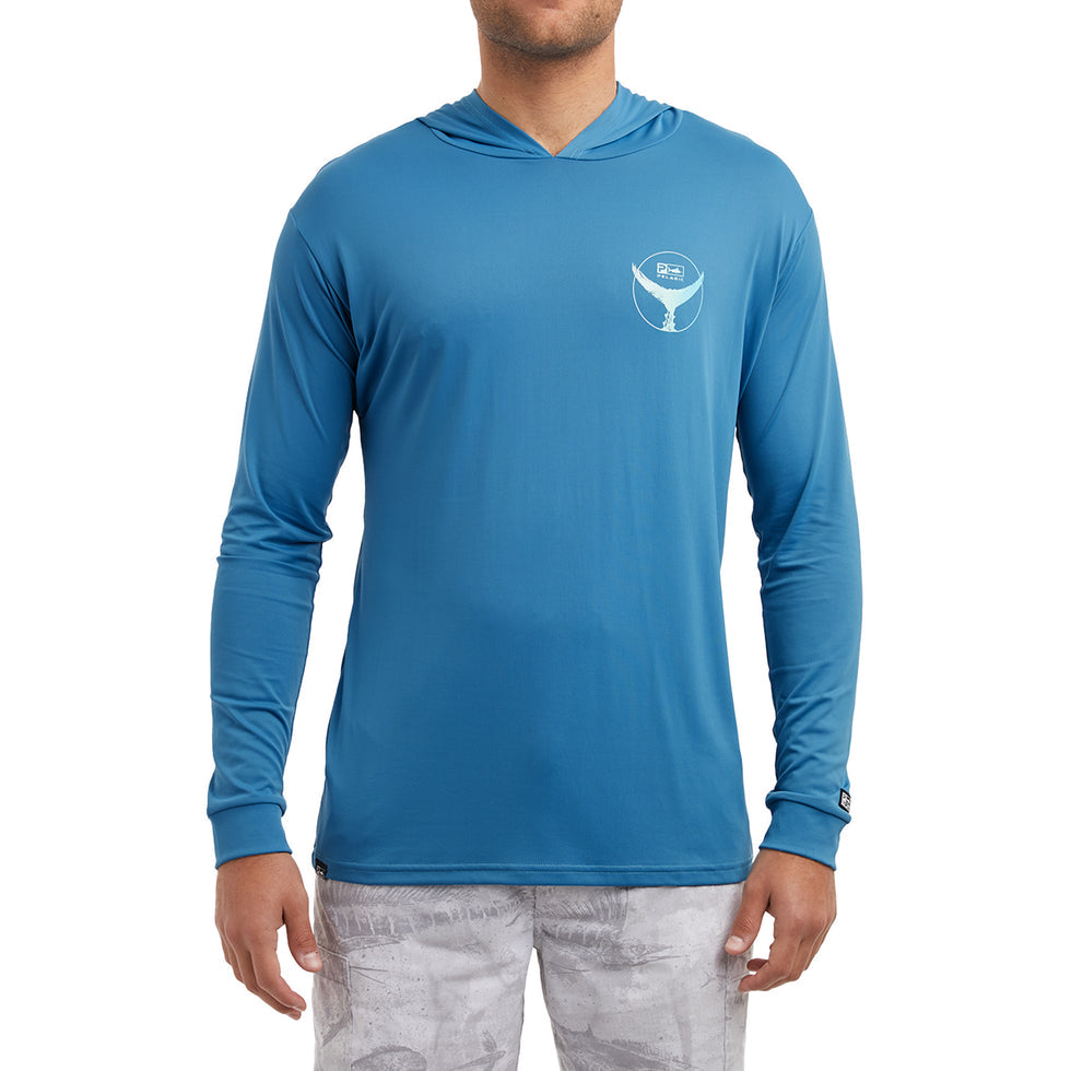  Men's Aquatek Icon Hooded Fishing Shirt, Long Sleeve