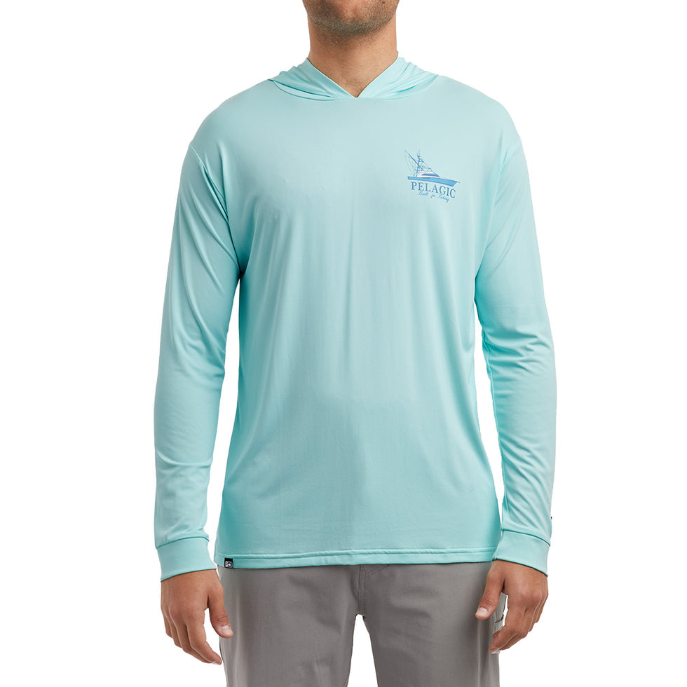 Pelagic Aquatek Goione Sailfish Hooded Fishing Shirt White / Medium