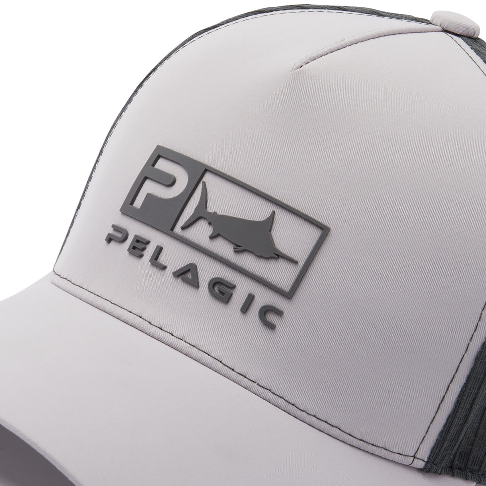 Pelagic Echo Icon Performance Trucker Light Grey - Dogfish Tackle & Marine