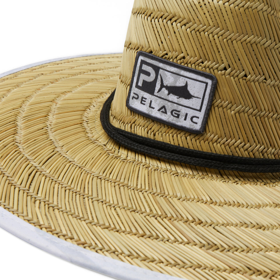 Pelagic Baja Straw Hat Open Seas Light Grey - Dogfish Tackle & Marine