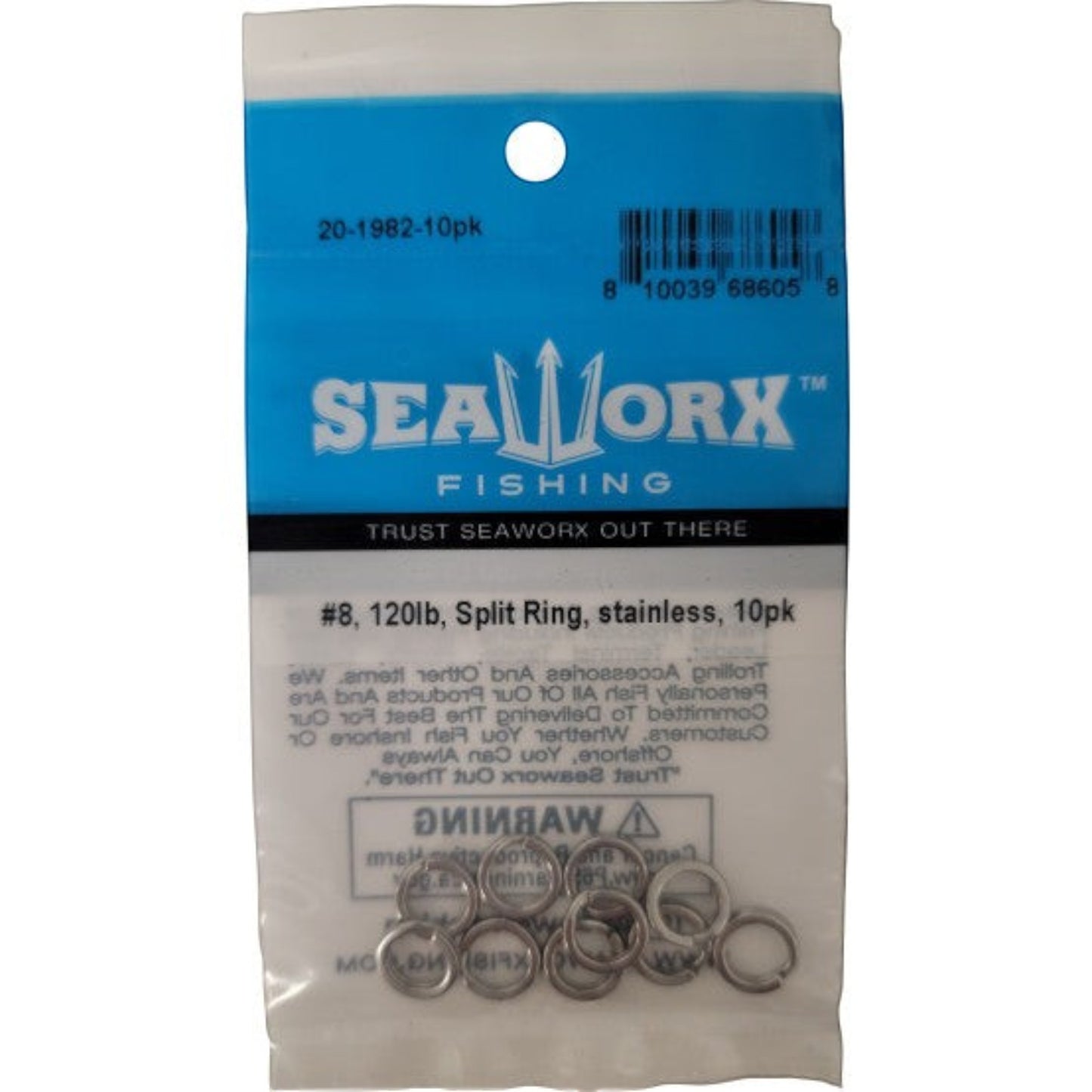 SeaWorx Stainless Steel Split Ring 10pk - Dogfish Tackle & Marine
