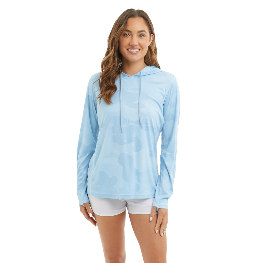 Pelagic Women's VaporTek Hooded Fishing Shirt - Dogfish Tackle & Marine