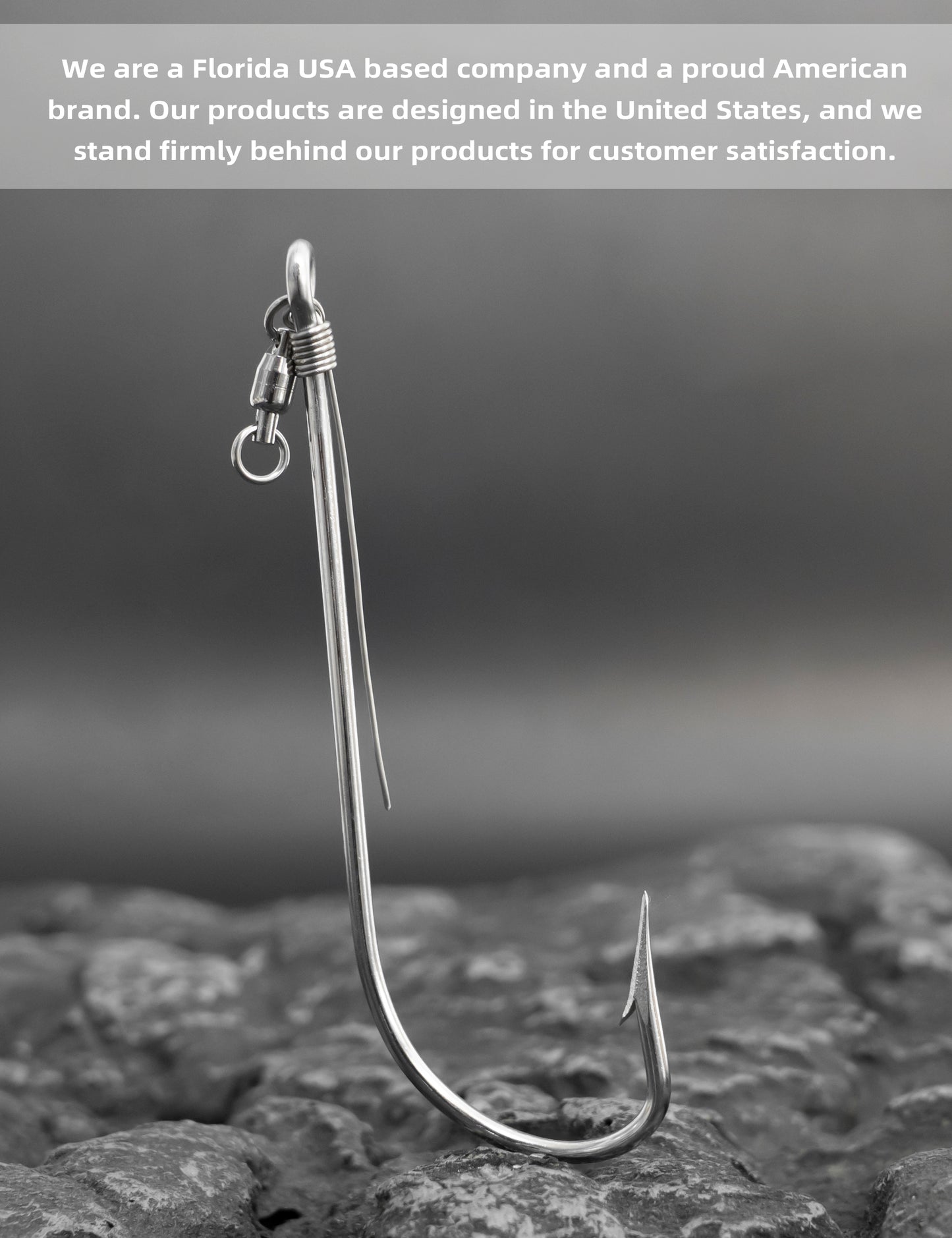 Bluewing Strip Trolling Hook with Ball Bearing Swivel
