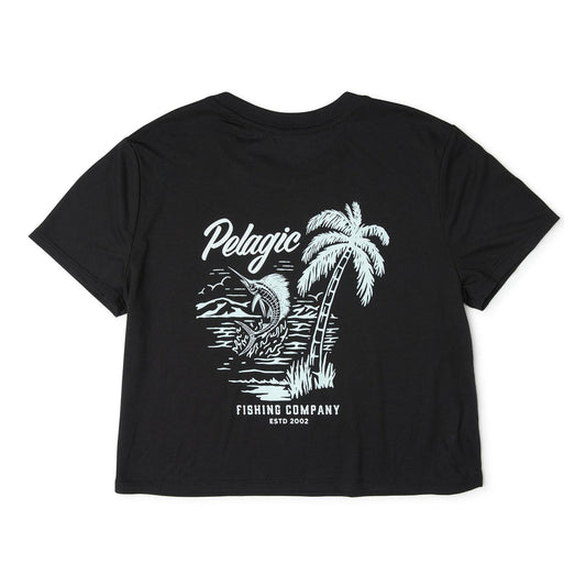 Pelagic Women's Premium Crop Paradise T-shirt - Dogfish Tackle & Marine
