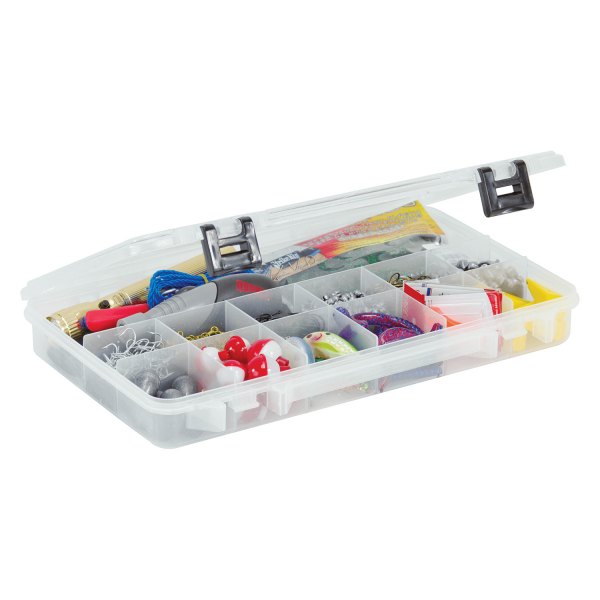 Plano 2371304 - ProLatch™ StowAway 13-Compartment 3700 Size Clear Plastic Utility Box - Dogfish Tackle & Marine