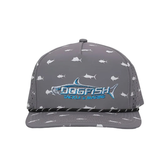 Dogfish Tackle & Marine Performace Rope Logo Hat - Dogfish Tackle & Marine