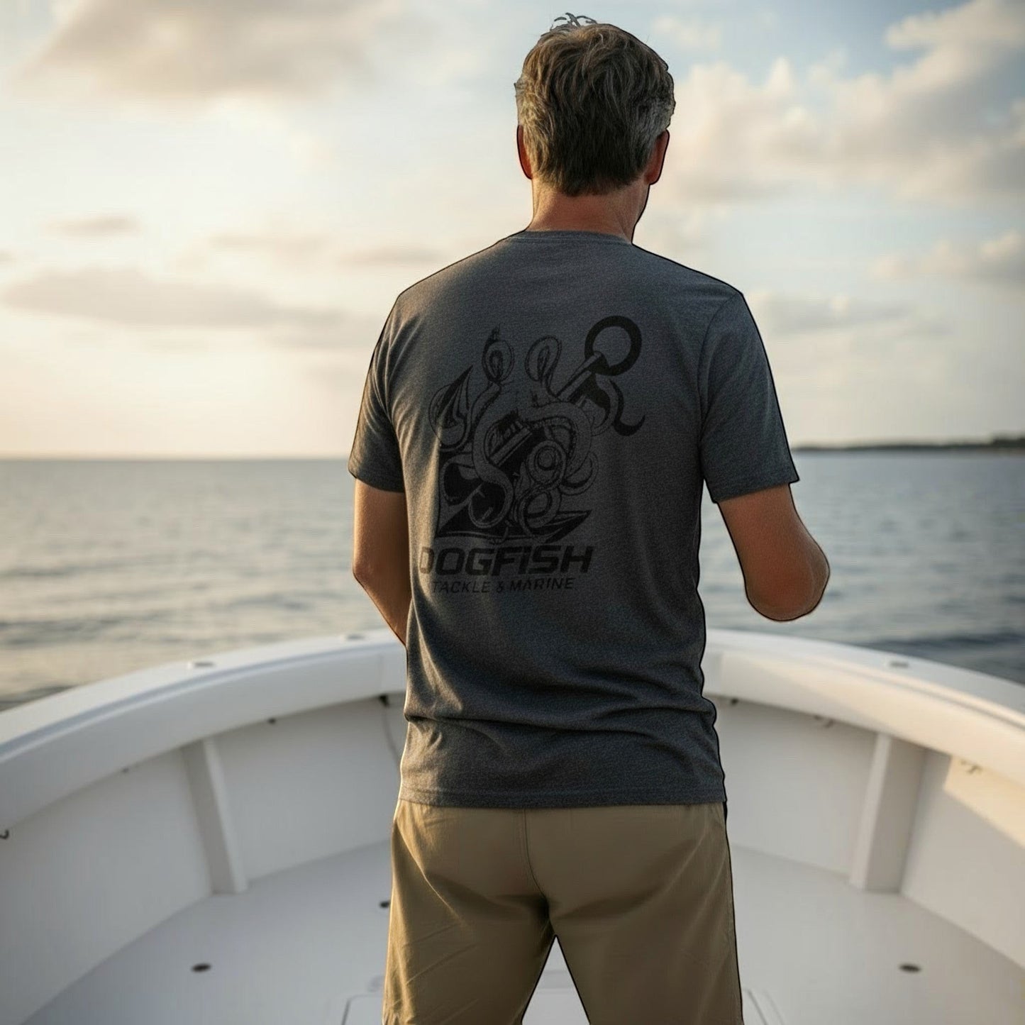 Dogfish Short Sleeve T-Shirt Octopus Logo - Dogfish Tackle & Marine