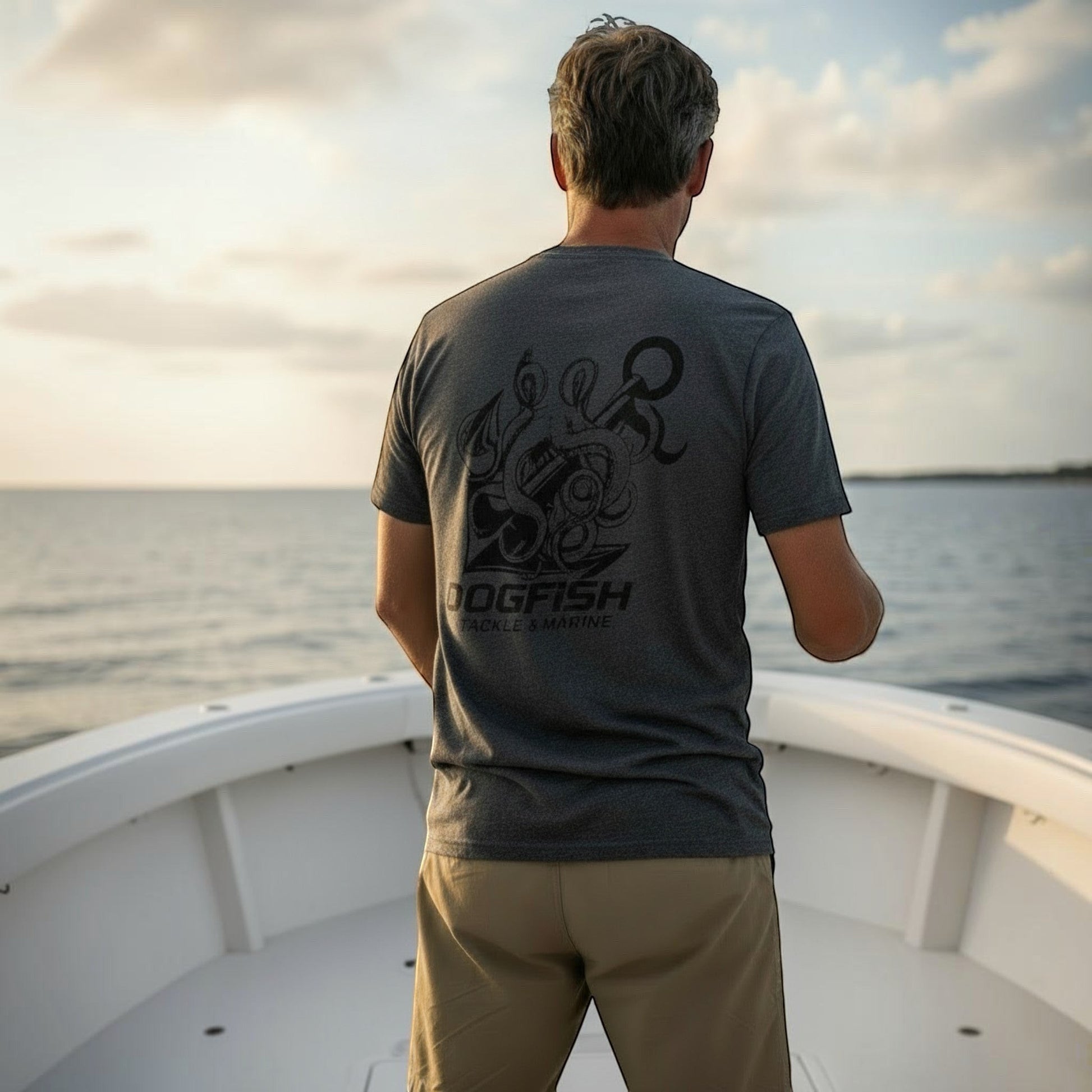 Dogfish Short Sleeve T-Shirt Octopus Logo - Dogfish Tackle & Marine