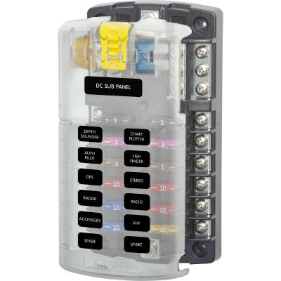 Blue Sea Systems ST Blade Fuse Block 12 Circuit *