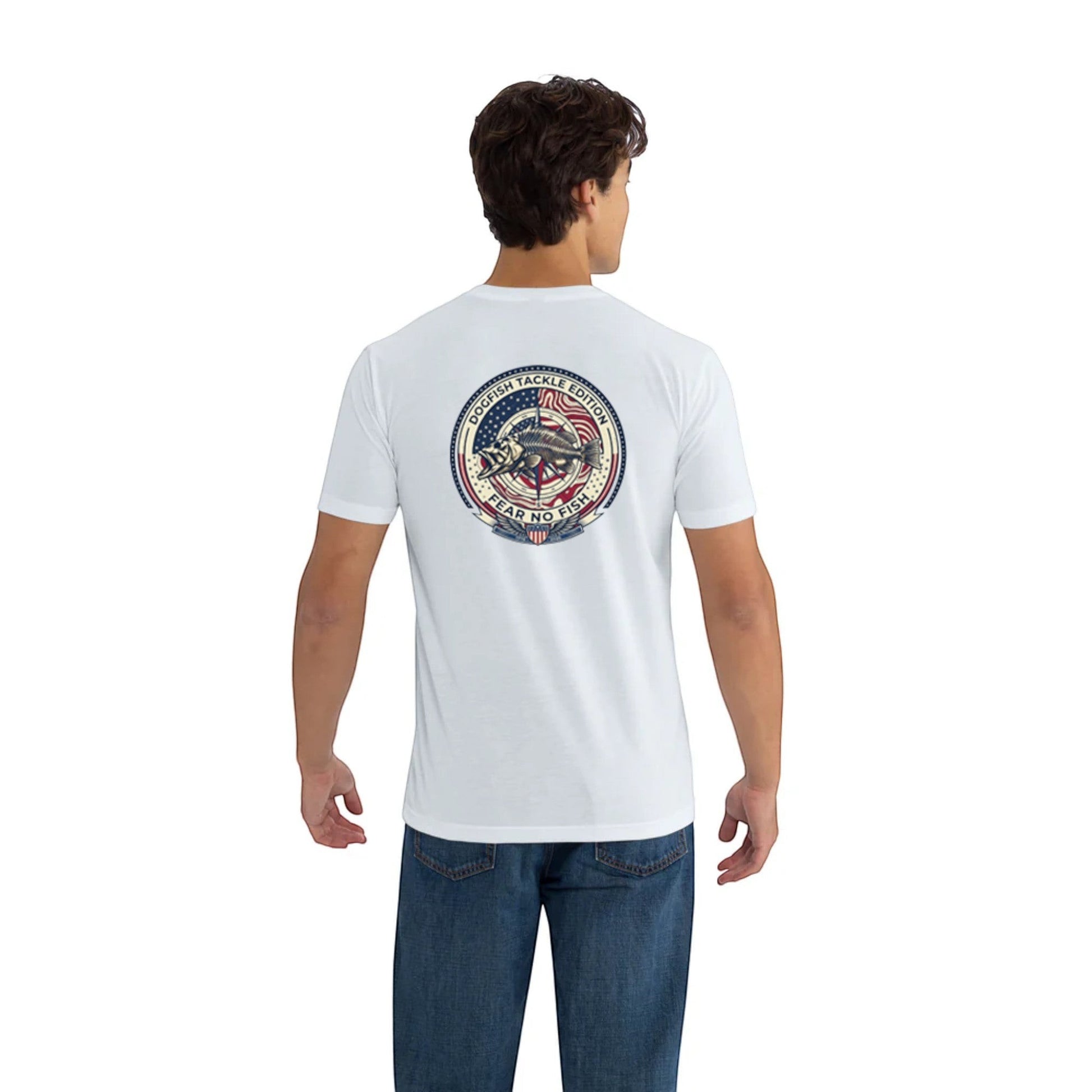 Dogfish Short Sleeve T-Shirt 4th of July Logo - Dogfish Tackle & Marine