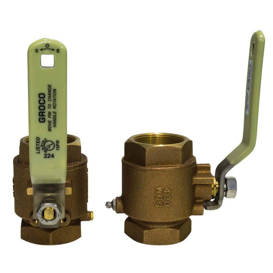 Groco Full Flow Bronze In-Line Ball Valves IBV Series - Dogfish Tackle & Marine