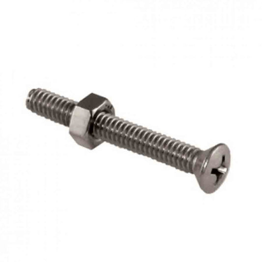 Marpac Stainless Steel Phillips Pan Head Machine Screw With Nut - Dogfish Tackle & Marine