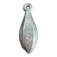Dogfish Tackle & Marine 8 ounce lead bank sinker for bottom fishing with a streamlined teardrop shape