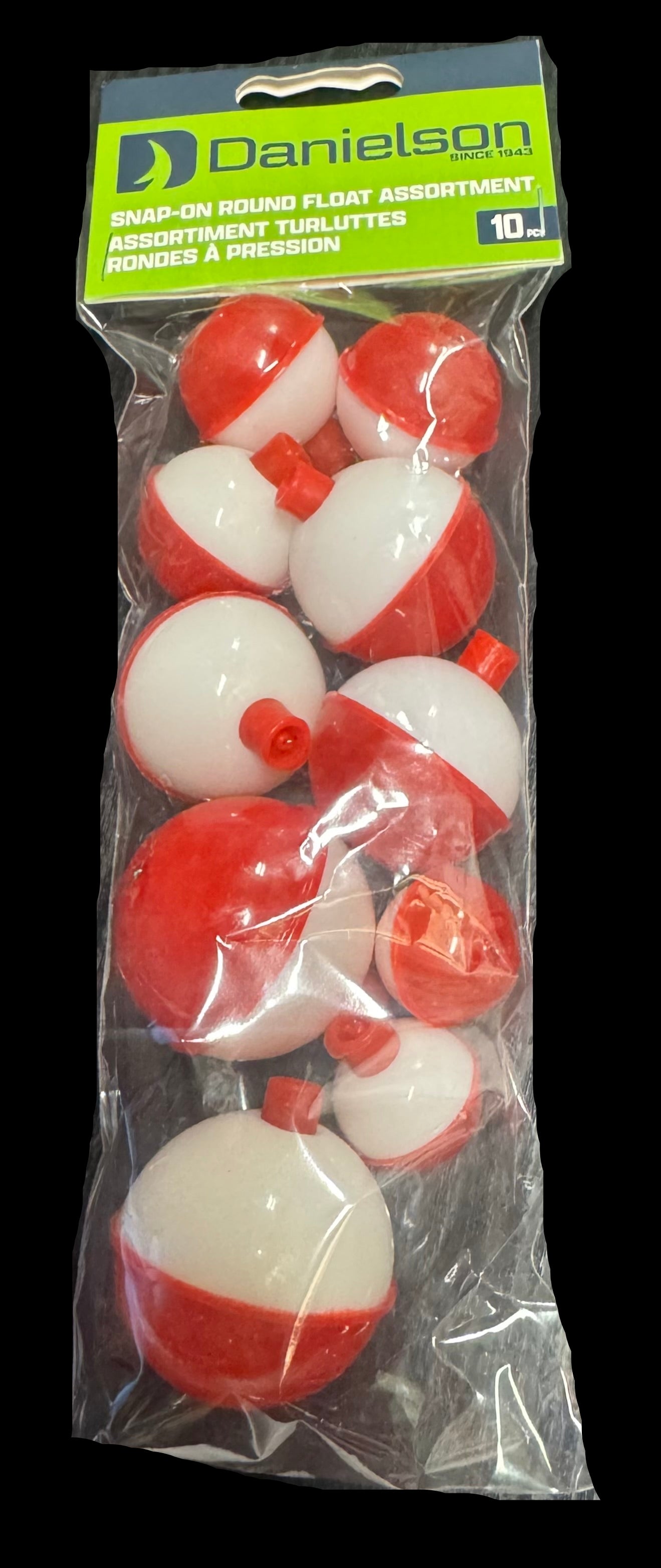 Danielson Snap - On Round Float Assortment 10pc - Dogfish Tackle & Marine