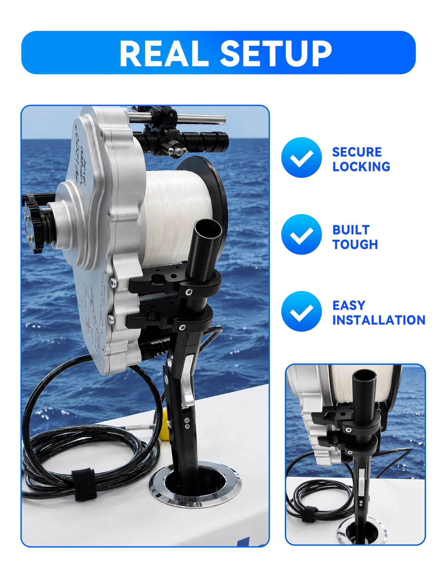 Bluewing Clamp for LP1200 / LP2400 to fit Bluewing Rod Butts