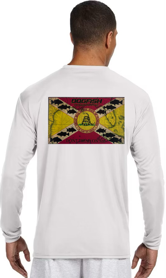 Dogfish Long Sleeve Microfiber Dont Tread On Me Logo - Dogfish Tackle & Marine