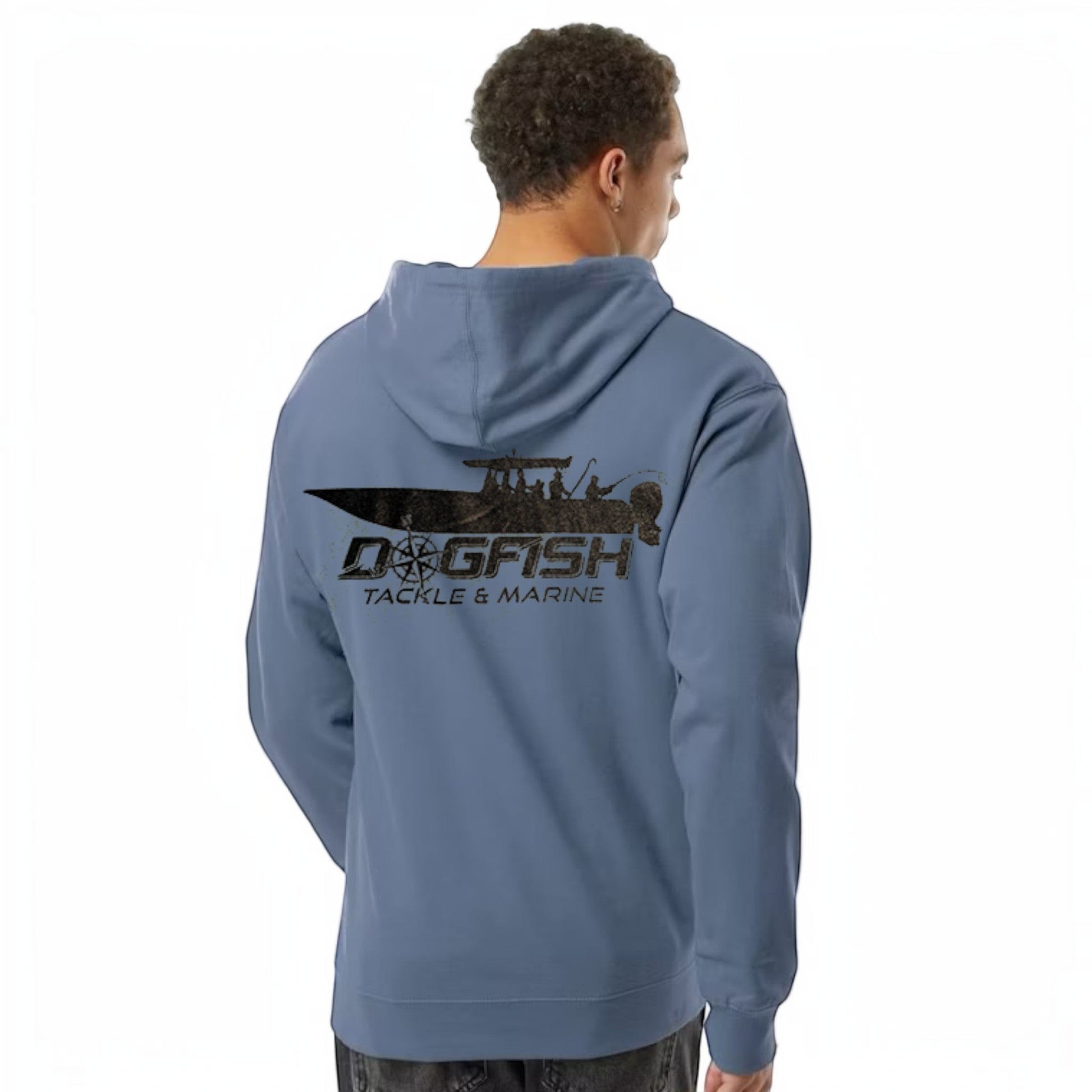Dogfish Tackle Midweight Hoodie Center Console Logo - Dogfish Tackle & Marine