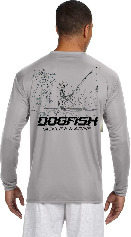 Dogfish Long Sleeve Microfiber Life Is A Beach Logo - Dogfish Tackle & Marine