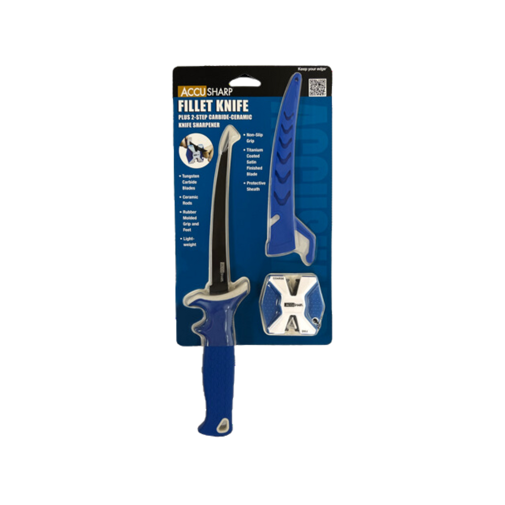 AccuSharp 736C Fillet Knife with Two-Step Carbide-Ceramic Sharpener