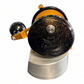 Dogfish Tackle & Marine Accurate Valiant 2 conventional fishing reel in black and gold flake finish on a display stand.
