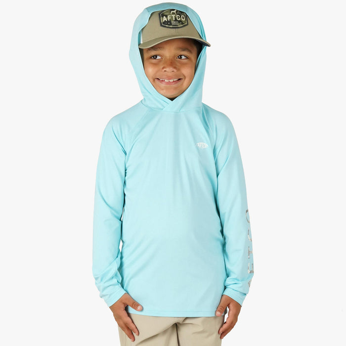 Aftco Youth Samurai Hood Performance LS Shirt - Dogfish Tackle & Marine