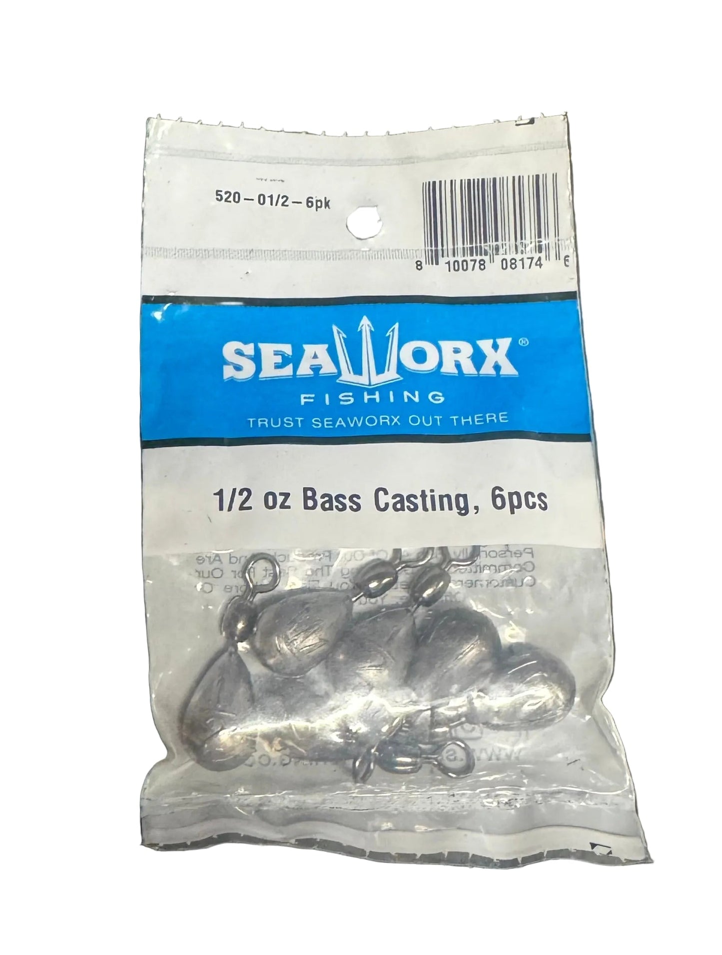Seaworx Bass Casting Fishing Weights Pre Packaged