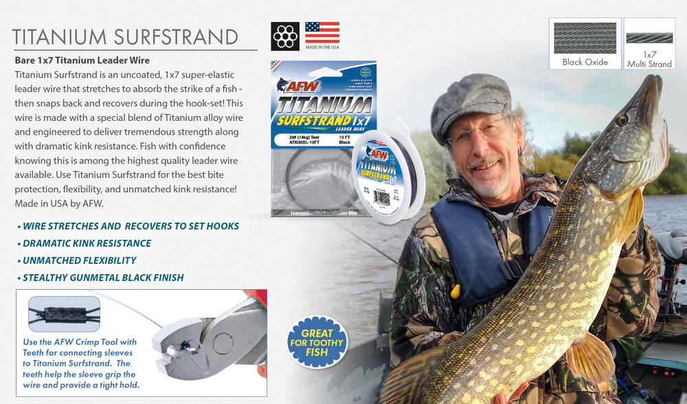 AFW Titanium Surfstrand 1x7 30lb And 50lb