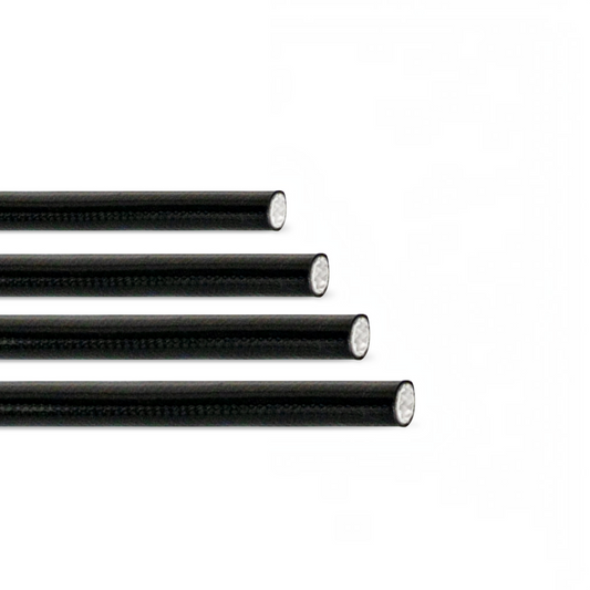Dogfish Tackle & Marine black silicone fiberglass chafe guards in four different diameters for fishing line protection