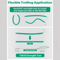 Dogfish Tackle & Marine green trolling tube lure with stainless steel wire and sharp O'Shaughnessy hook for fishing