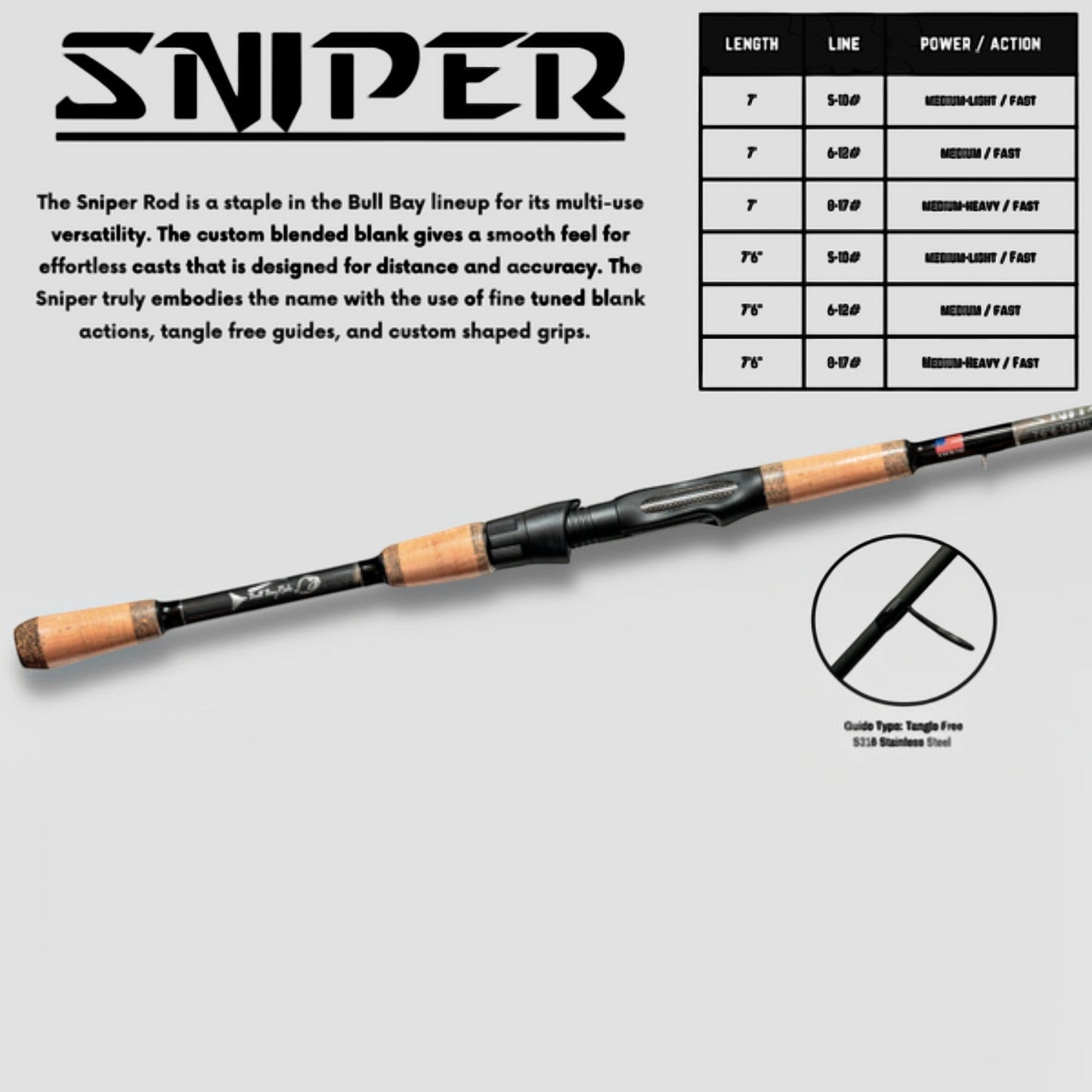 Bull Bay Sniper Spinning Rod - Dogfish Tackle & Marine