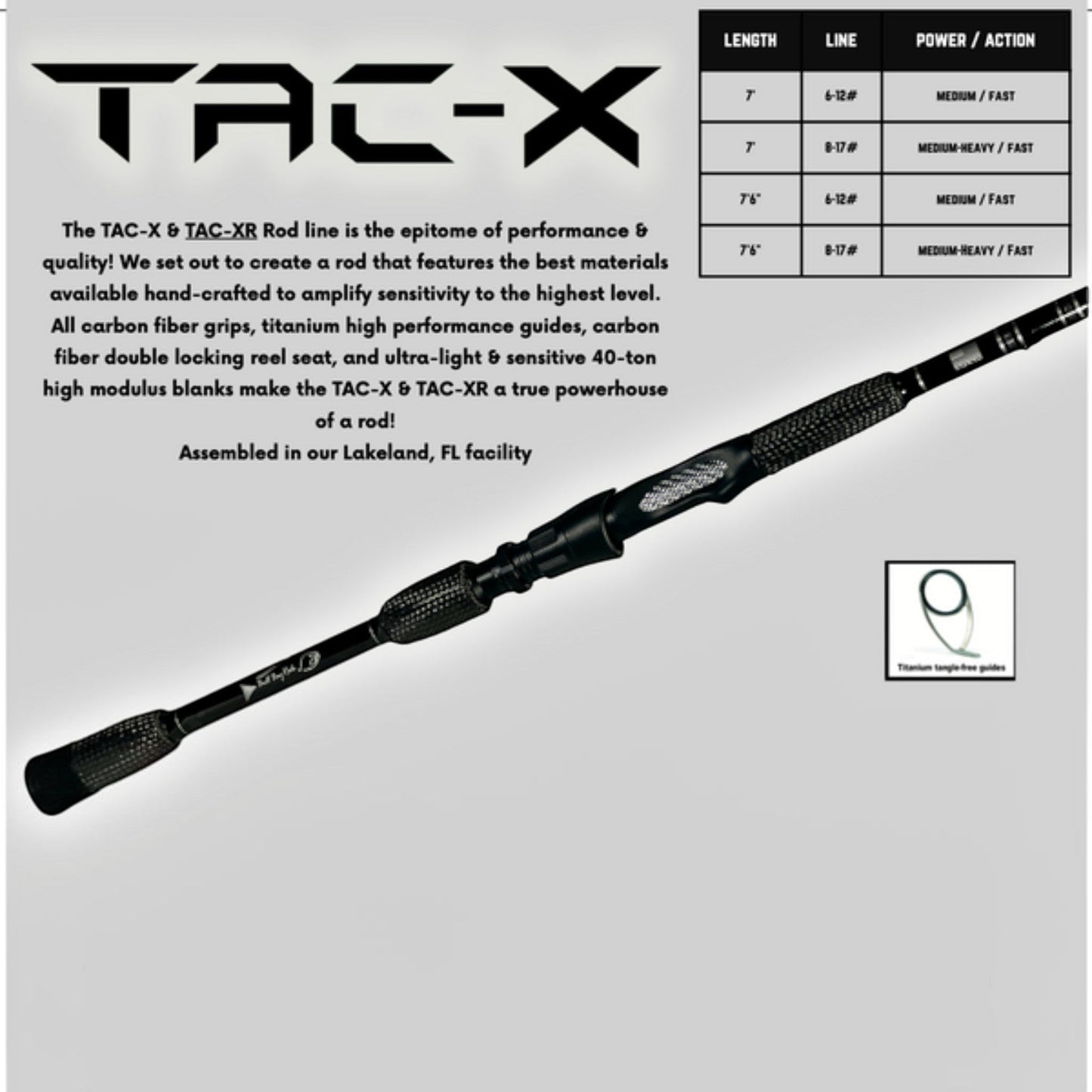 Bull Bay Tac X Carbon spinning Rods - Dogfish Tackle & Marine