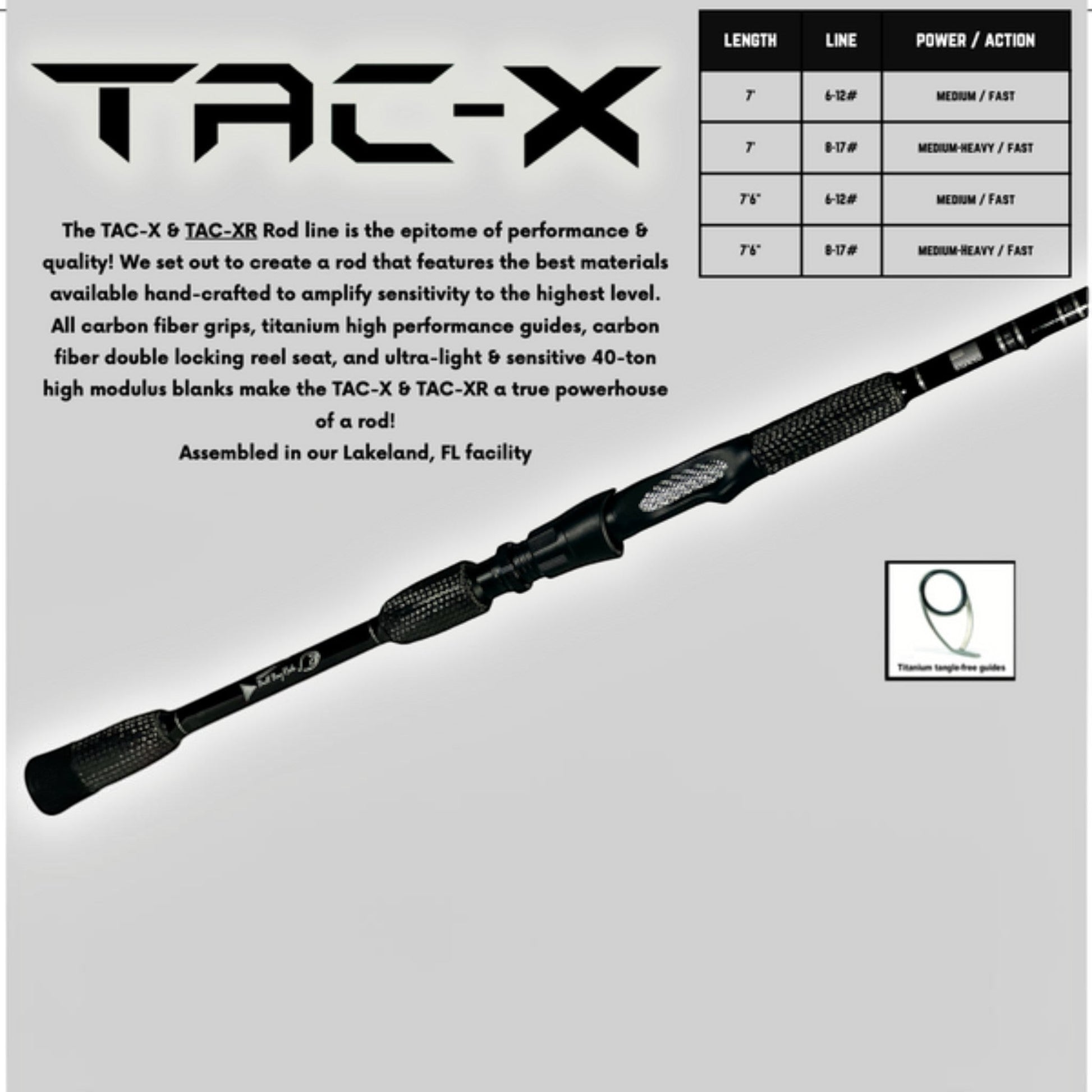 Bull Bay Tac X Carbon spinning Rods - Dogfish Tackle & Marine