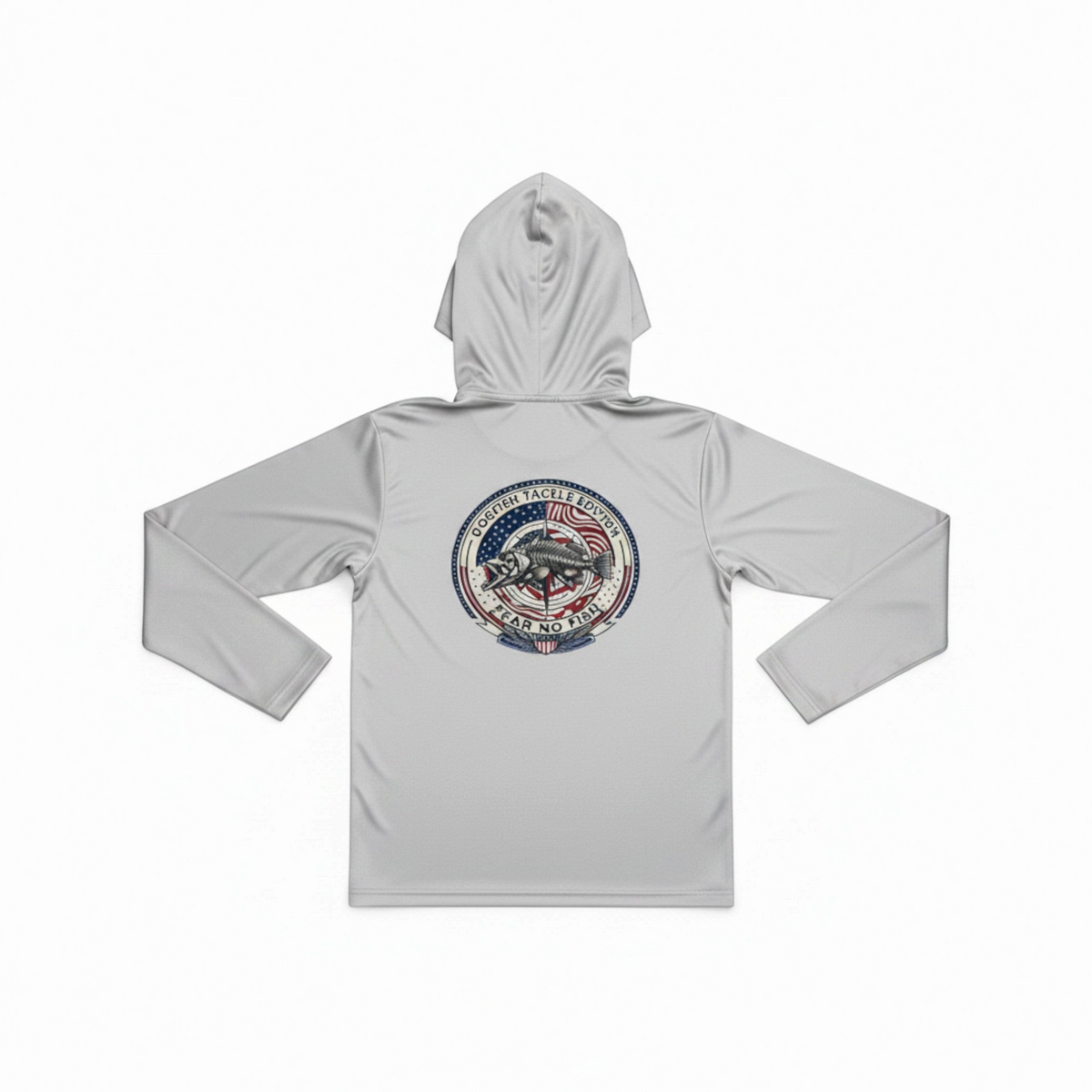 Dogfish Youth Long Sleeve Hooded Micro 4th of July Logo - Dogfish Tackle & Marine