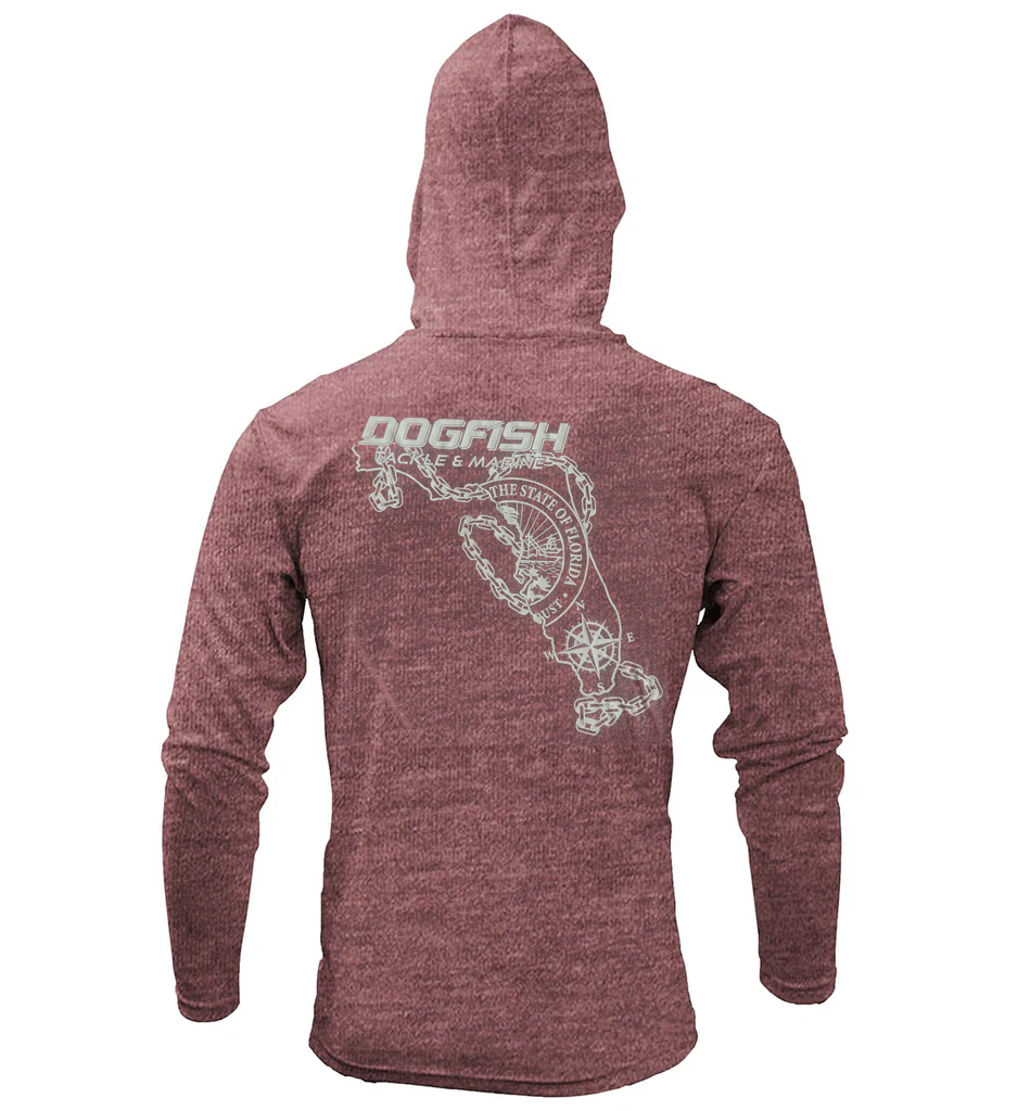 Dogfish Long Sleeve Hooded Micro Florida Unchained Logo - Dogfish Tackle & Marine