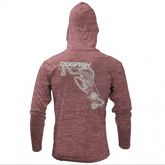 Dogfish Long Sleeve Hooded Micro Florida Unchained Logo - Dogfish Tackle & Marine