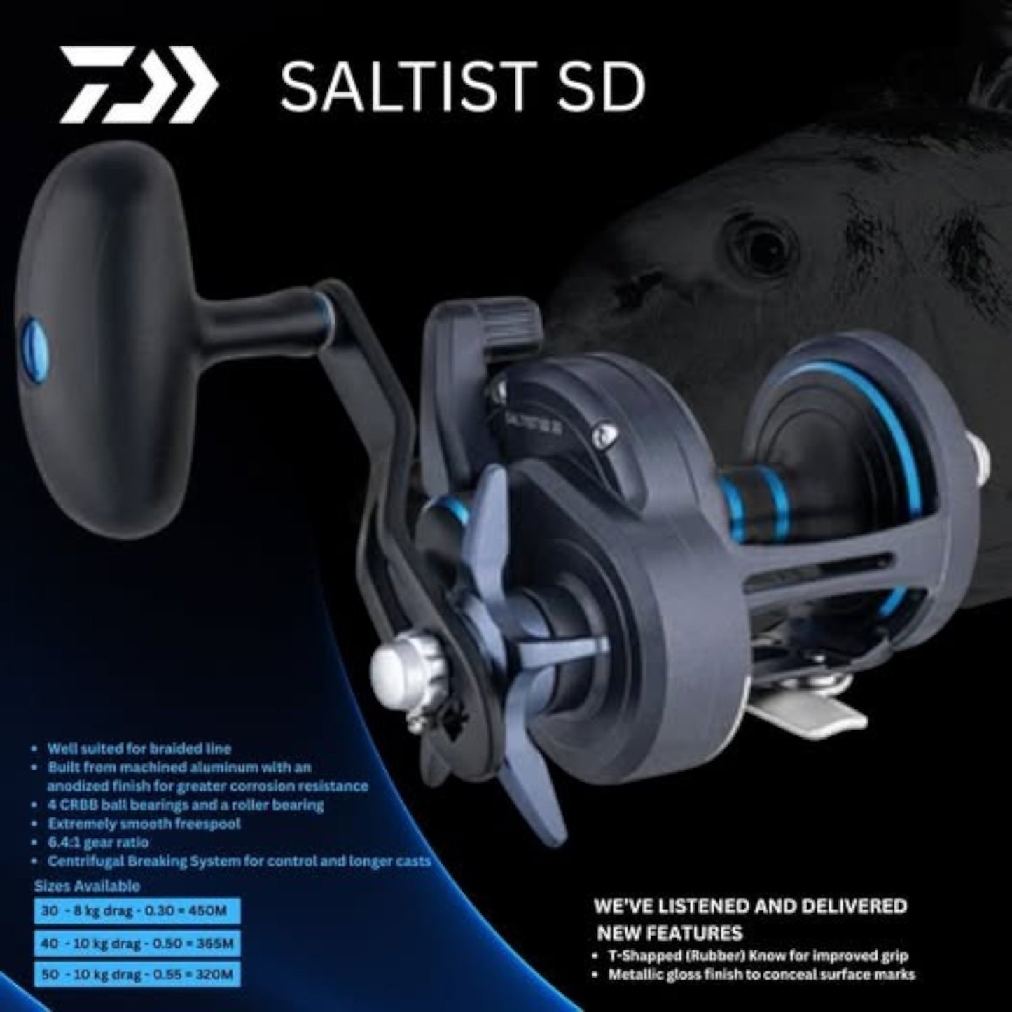 Daiwa Saltist SD Star Drag Reels dogfish tackle