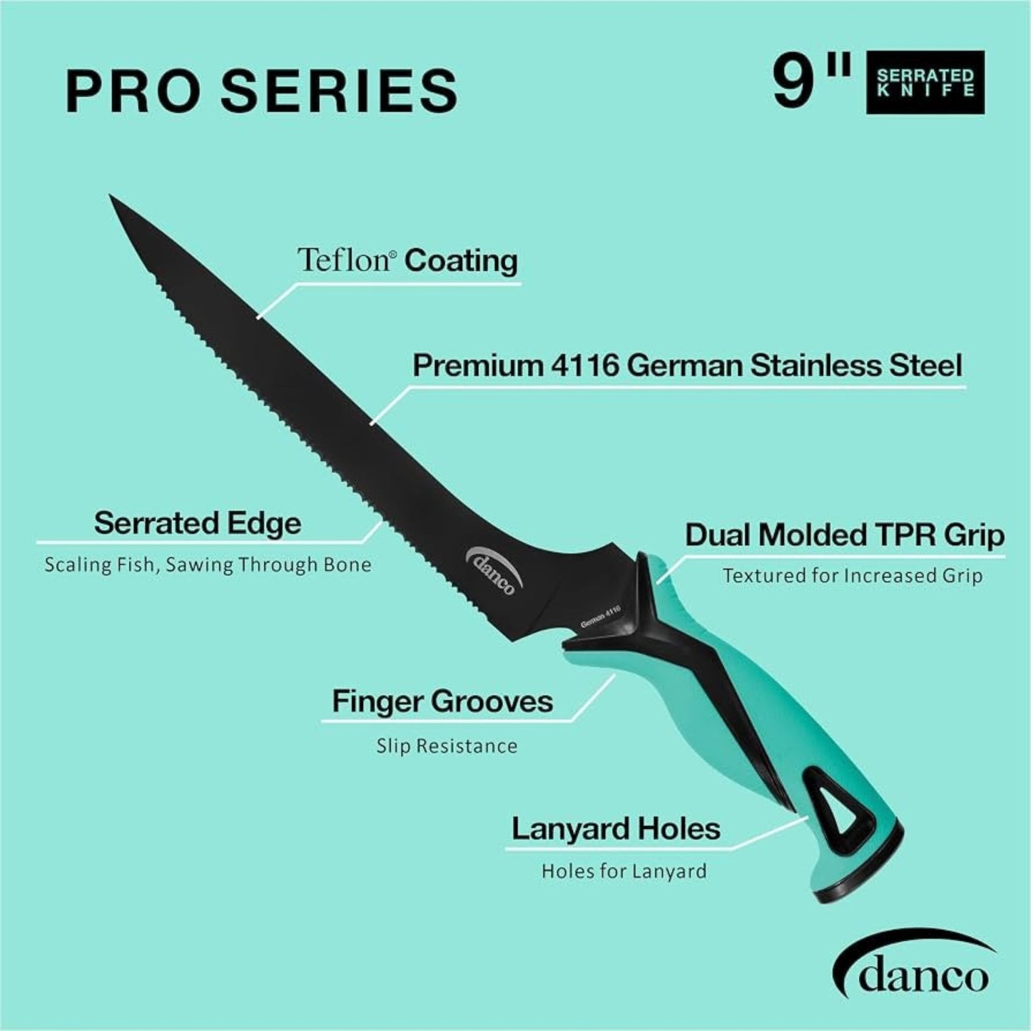 Danco 7in Serrated Knife Pro Series - Dogfish Tackle & Marine