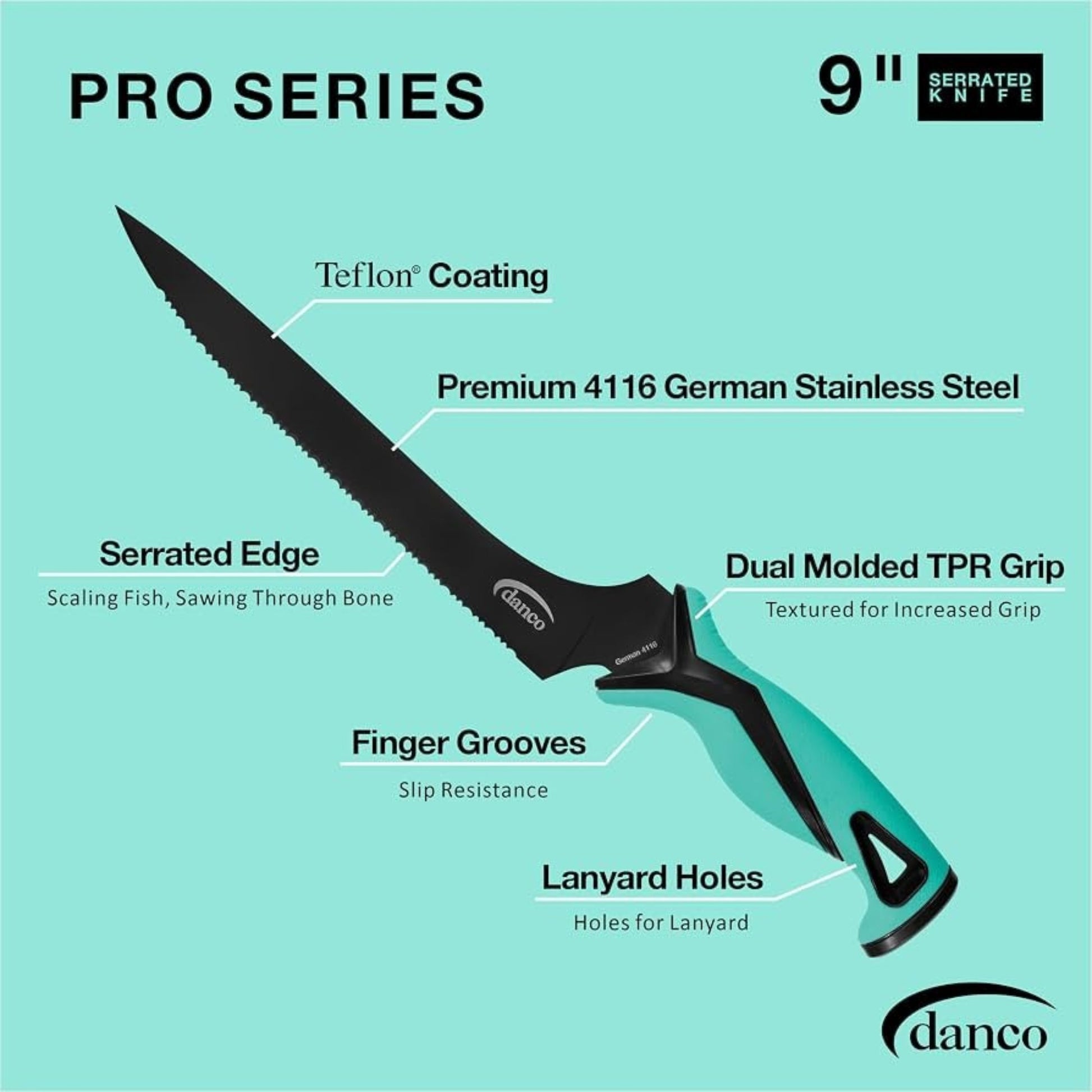 Danco 7in Serrated Knife Pro Series - Dogfish Tackle & Marine