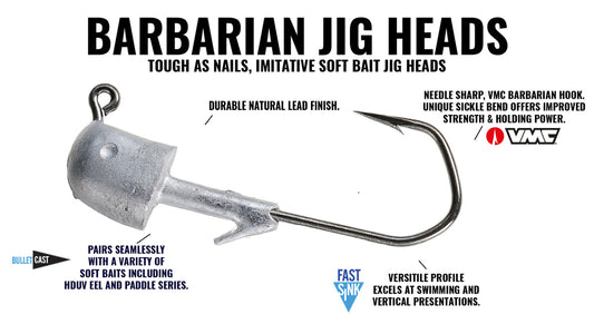 Hogy Barbarian Jig Head 1pk - Dogfish Tackle & Marine