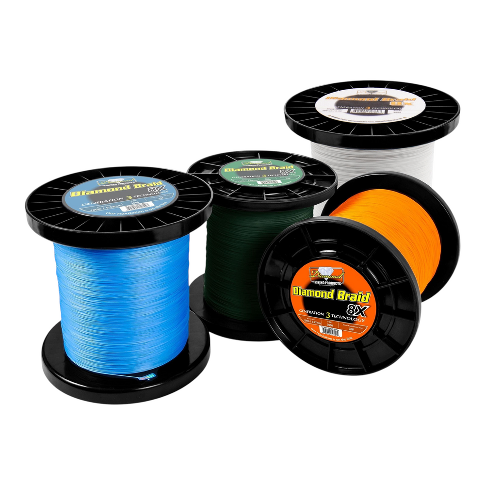 Diamond Generation 3 8X Solid Core Braided Fishing Line - Sold By The Yard