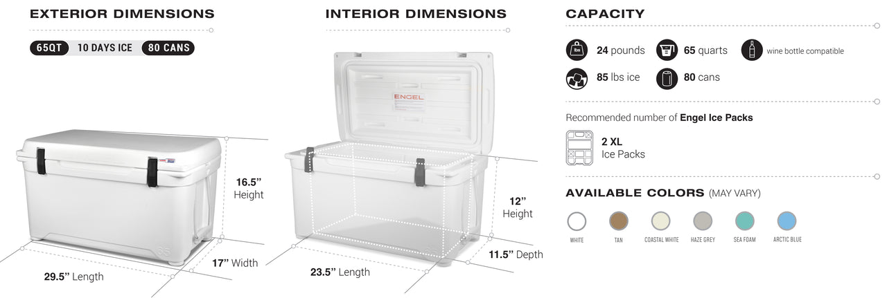 Engel 65 High Performance Hard Cooler - Dogfish Tackle & Marine